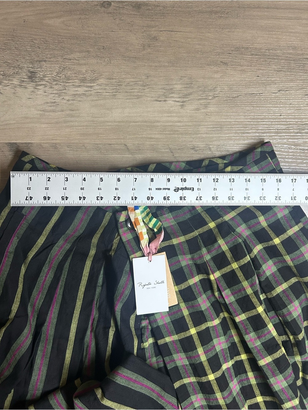 NWT RUJUTA SHETH FRIDA PANTS | STRIKE CHEX X STRIKE STRIPE - Picture 12 of 16